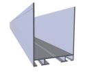 Top-/bodemprofiel - 40mm paneel - L=6090mm - H=55mm