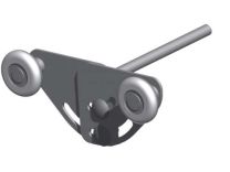 Looprol nylon tandem - as 11mm - lengte 164mm