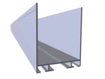 Top-/bodemprofiel - 40mm paneel - L=6090mm - H=55mm